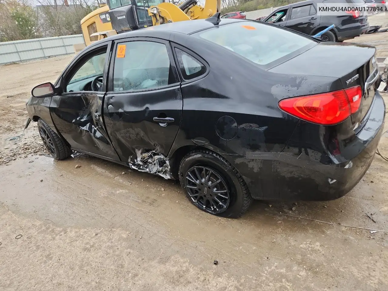 KMHDU4AD0AU177894 2010 Hyundai Elantra Blue