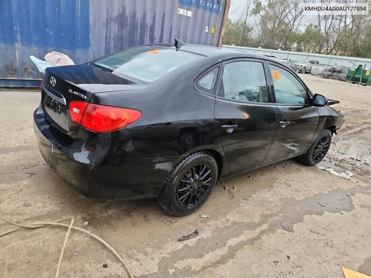 KMHDU4AD0AU177894 2010 Hyundai Elantra Blue