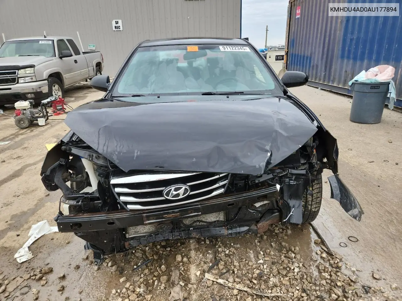 KMHDU4AD0AU177894 2010 Hyundai Elantra Blue