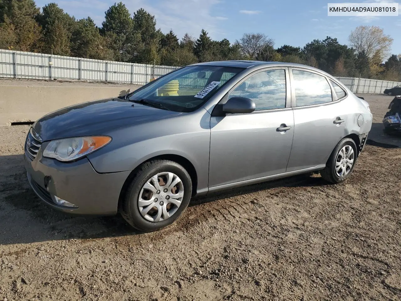 KMHDU4AD9AU081018 2010 Hyundai Elantra Blue