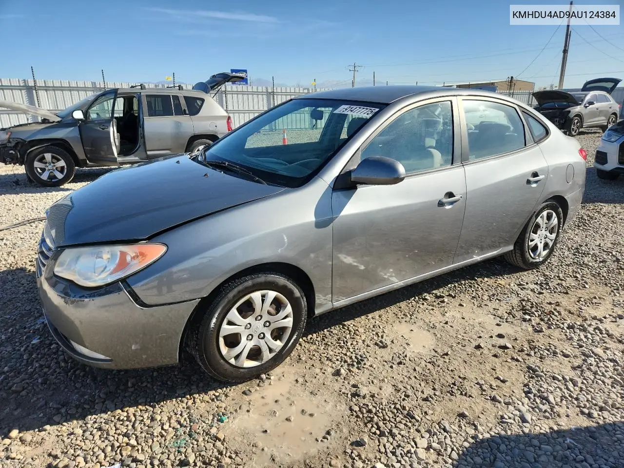 KMHDU4AD9AU124384 2010 Hyundai Elantra Blue