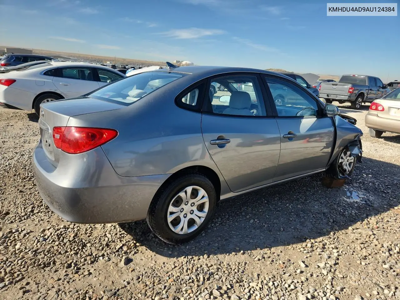 KMHDU4AD9AU124384 2010 Hyundai Elantra Blue