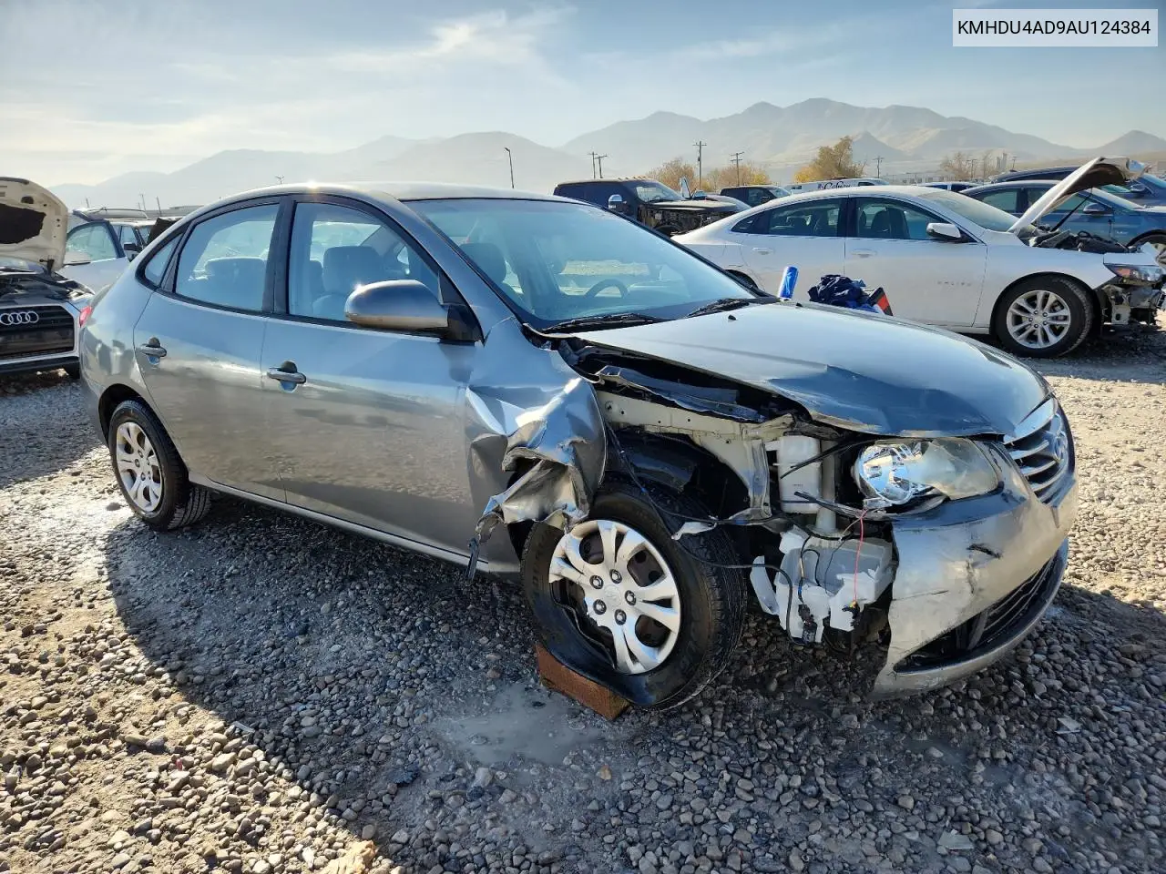 KMHDU4AD9AU124384 2010 Hyundai Elantra Blue