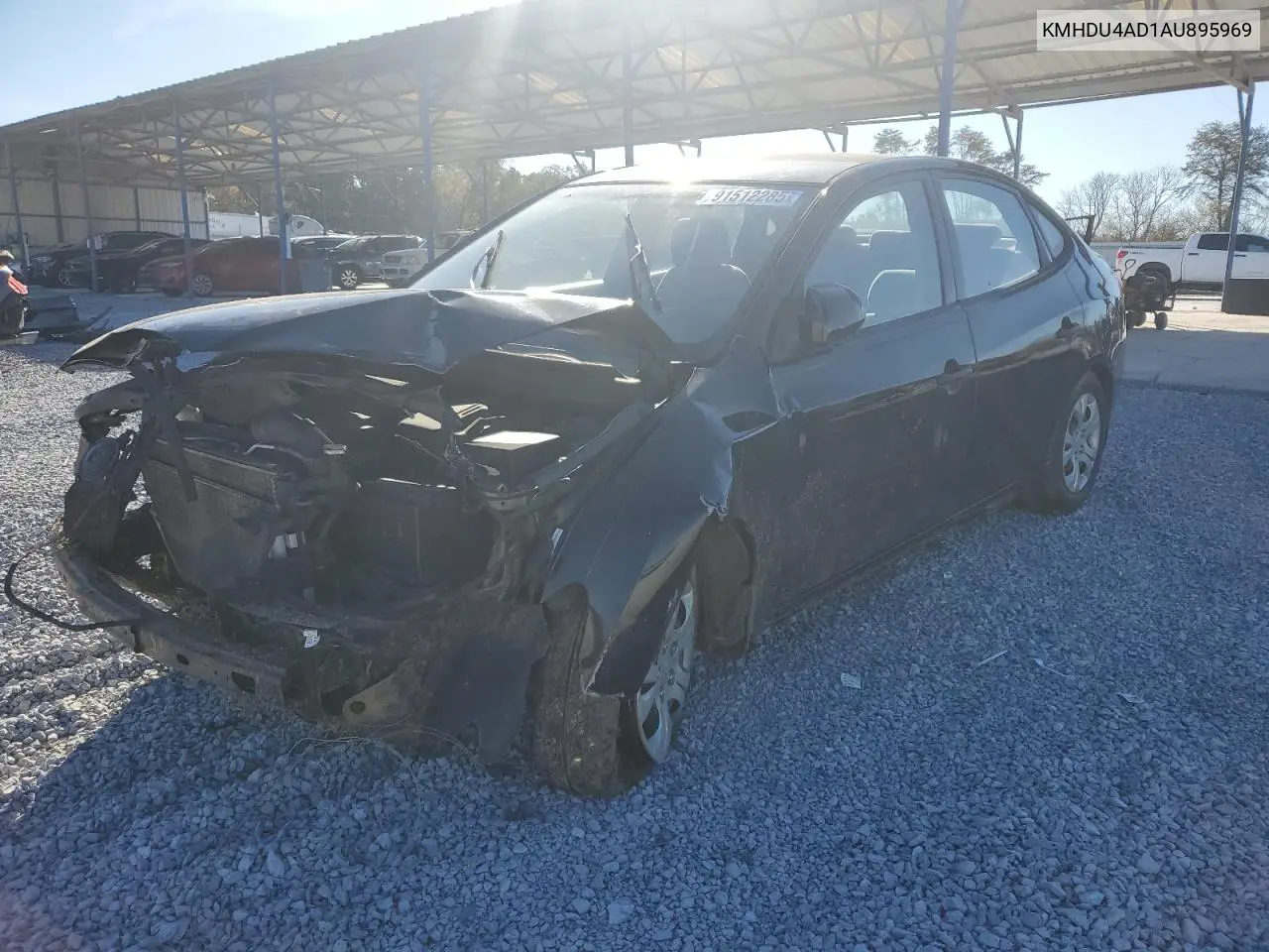 KMHDU4AD1AU895969 2010 Hyundai Elantra Blue