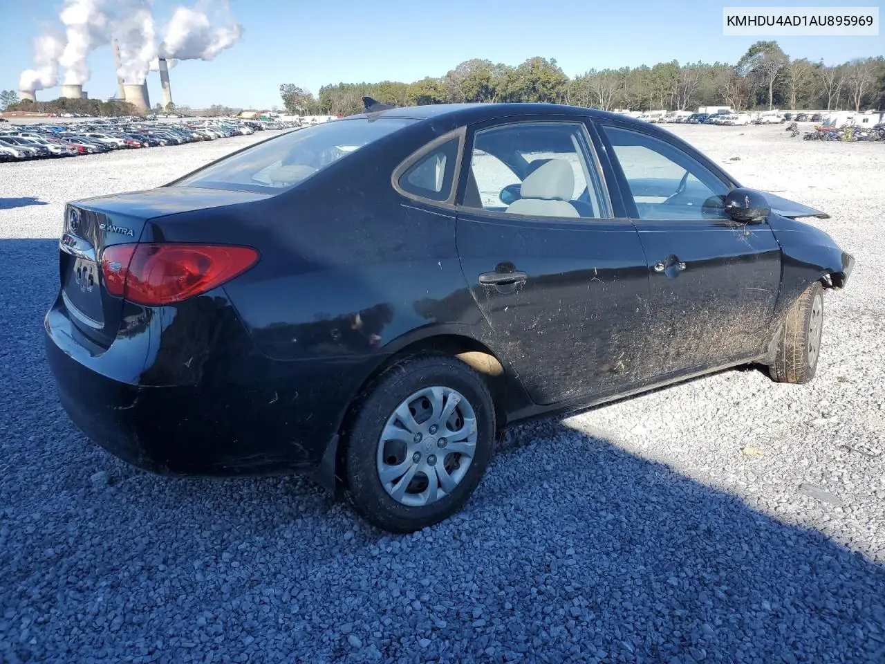 KMHDU4AD1AU895969 2010 Hyundai Elantra Blue