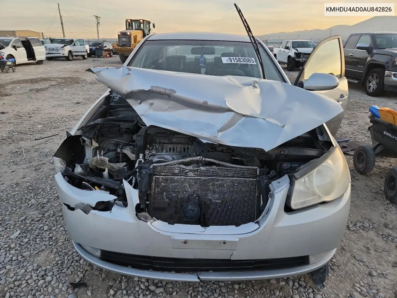 KMHDU4AD0AU842826 2010 Hyundai Elantra Blue