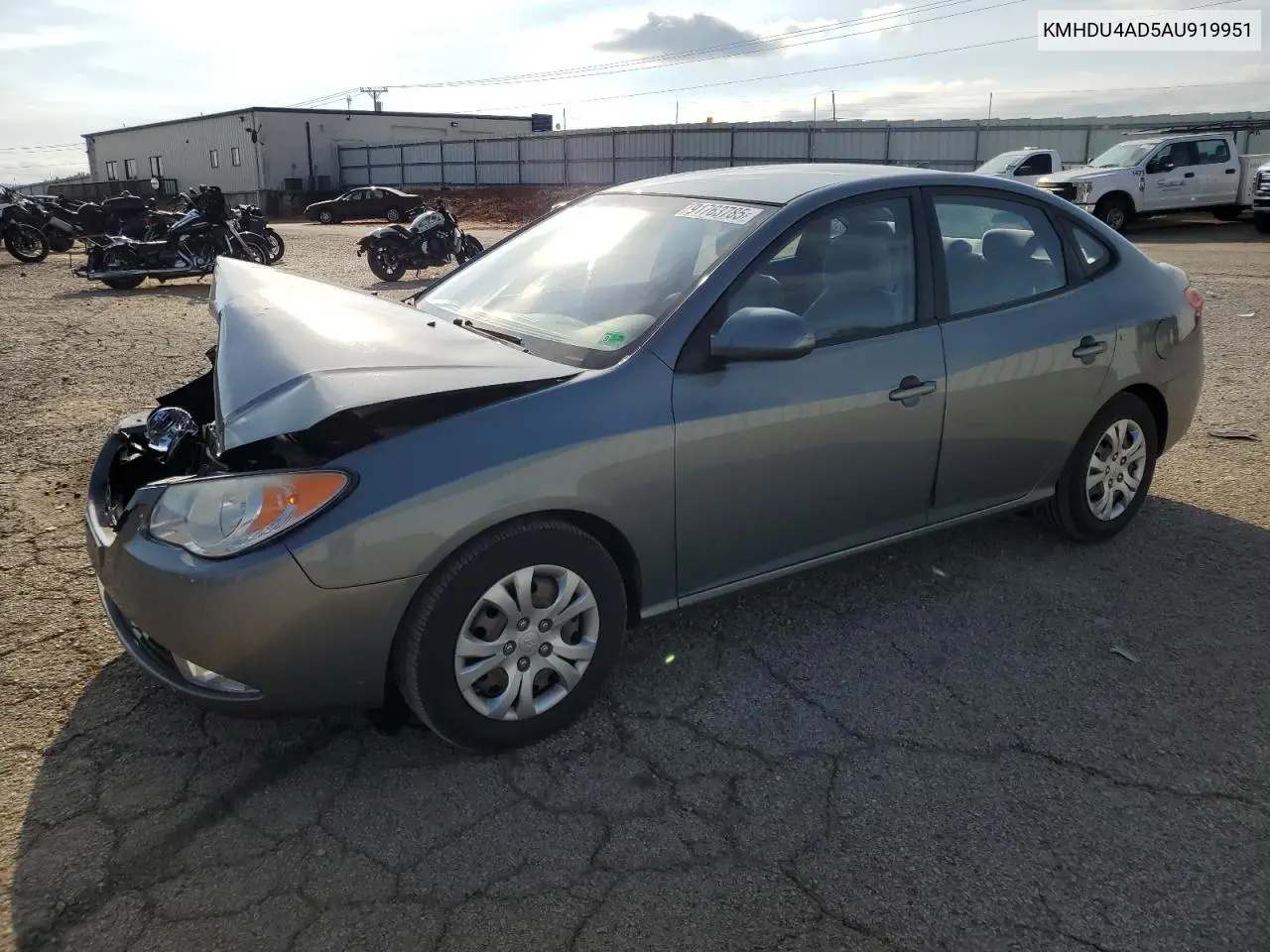 KMHDU4AD5AU919951 2010 Hyundai Elantra Blue