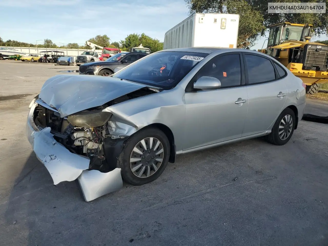 KMHDU4AD3AU164704 2010 Hyundai Elantra Blue
