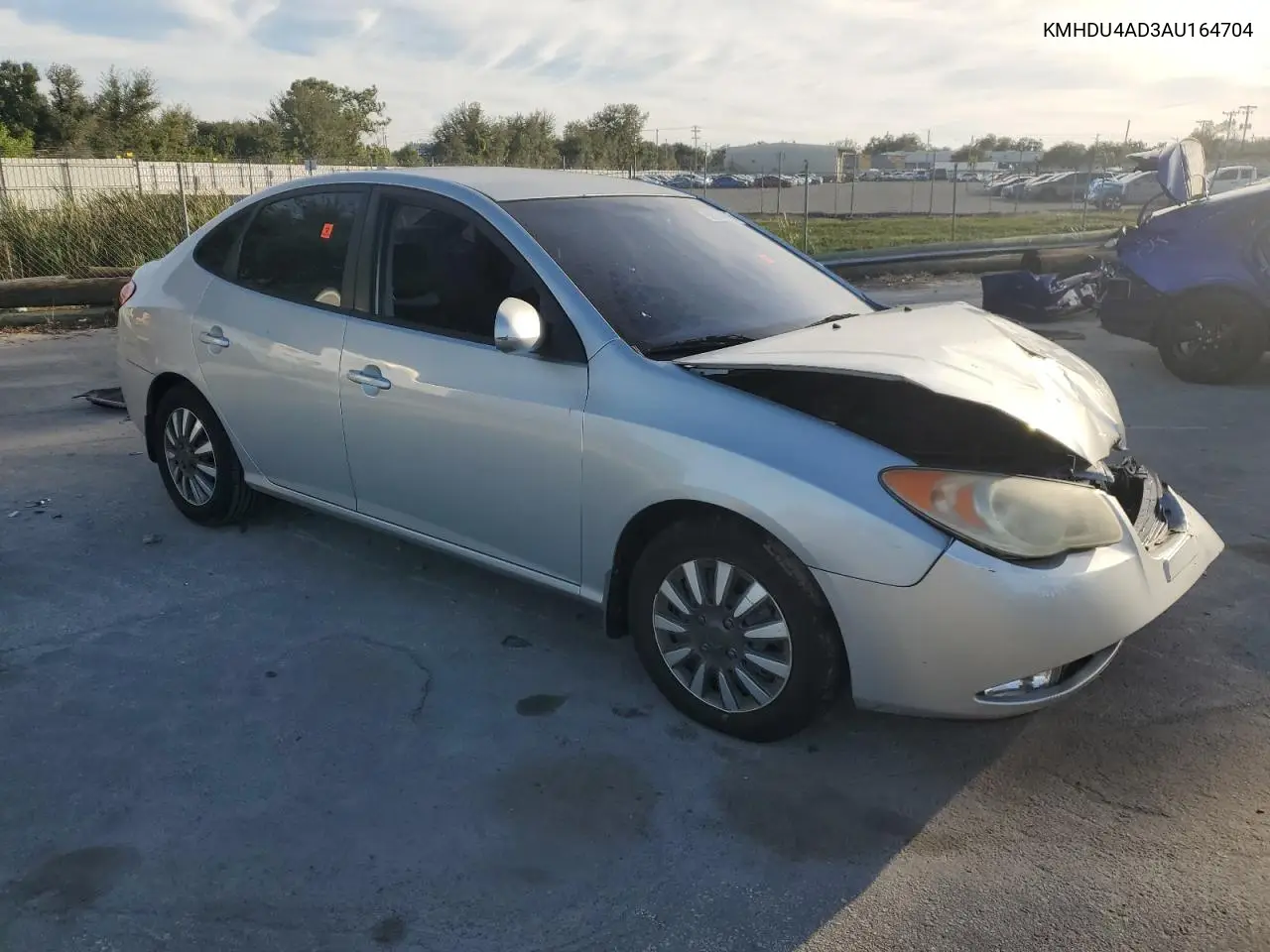 KMHDU4AD3AU164704 2010 Hyundai Elantra Blue