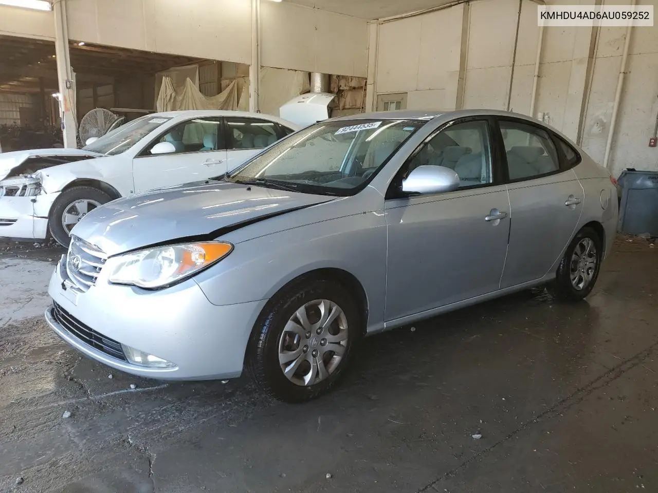 KMHDU4AD6AU059252 2010 Hyundai Elantra Blue