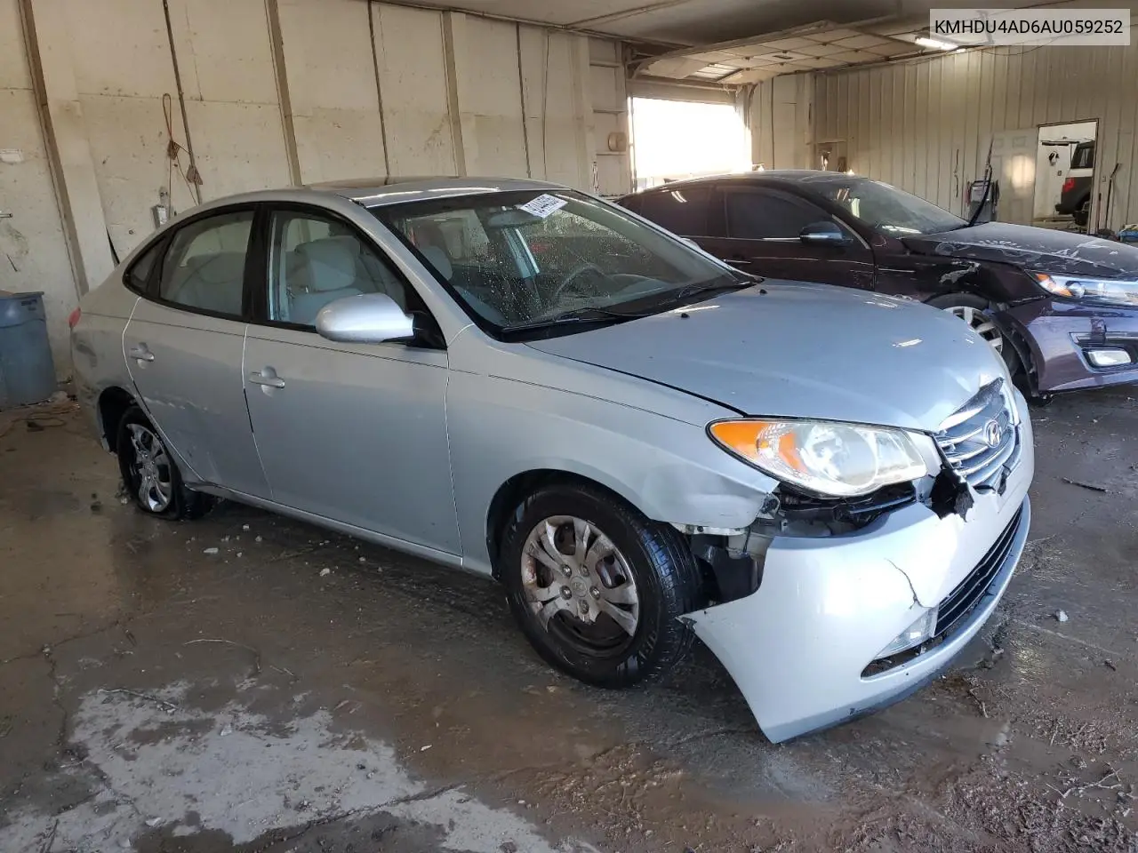 KMHDU4AD6AU059252 2010 Hyundai Elantra Blue