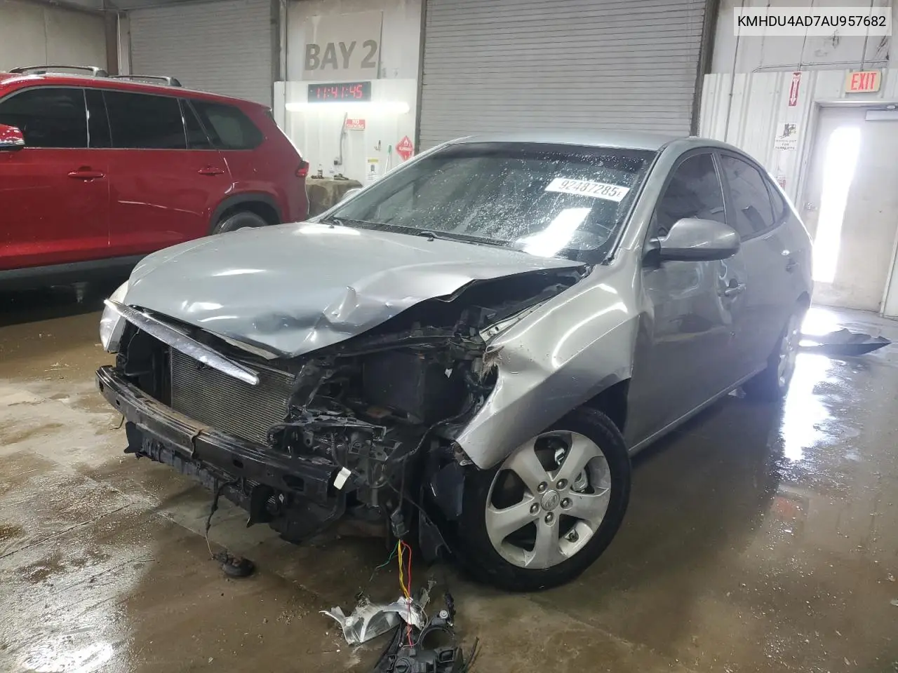 KMHDU4AD7AU957682 2010 Hyundai Elantra Blue