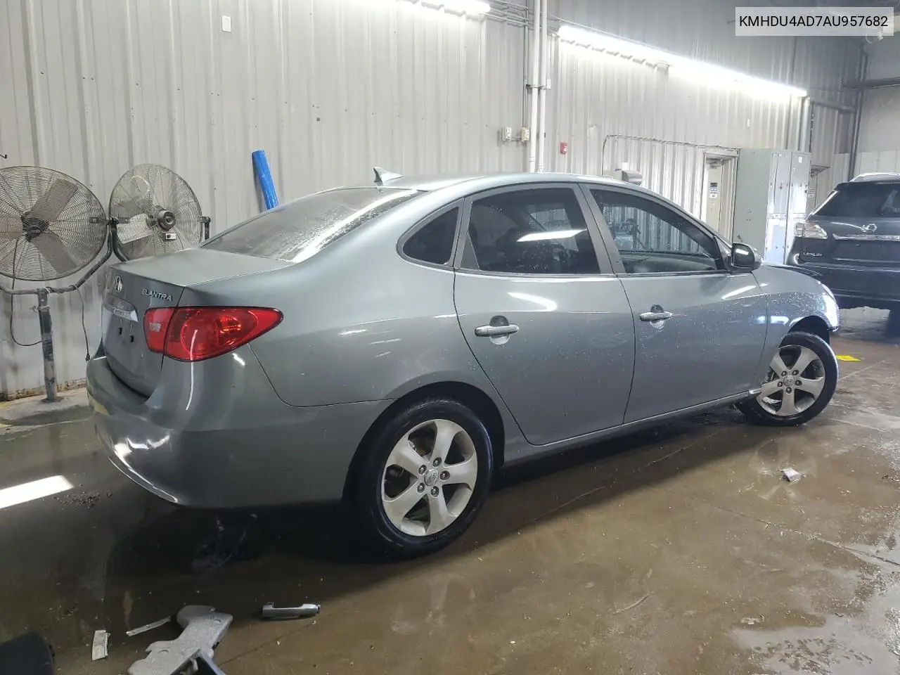 KMHDU4AD7AU957682 2010 Hyundai Elantra Blue