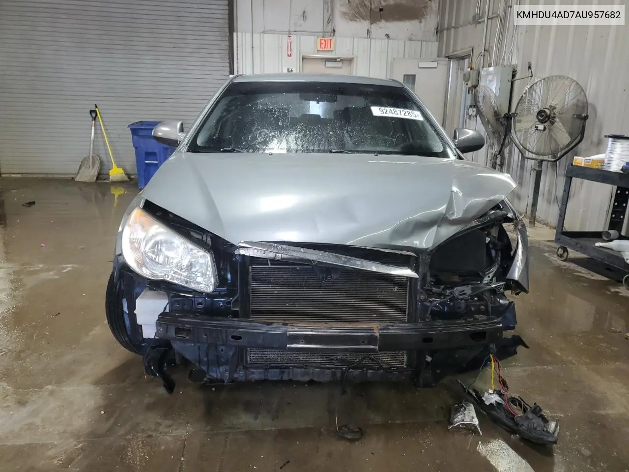 KMHDU4AD7AU957682 2010 Hyundai Elantra Blue