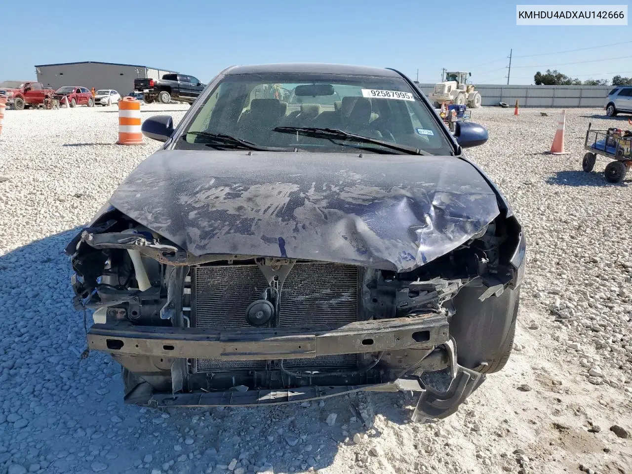 KMHDU4ADXAU142666 2010 Hyundai Elantra Blue