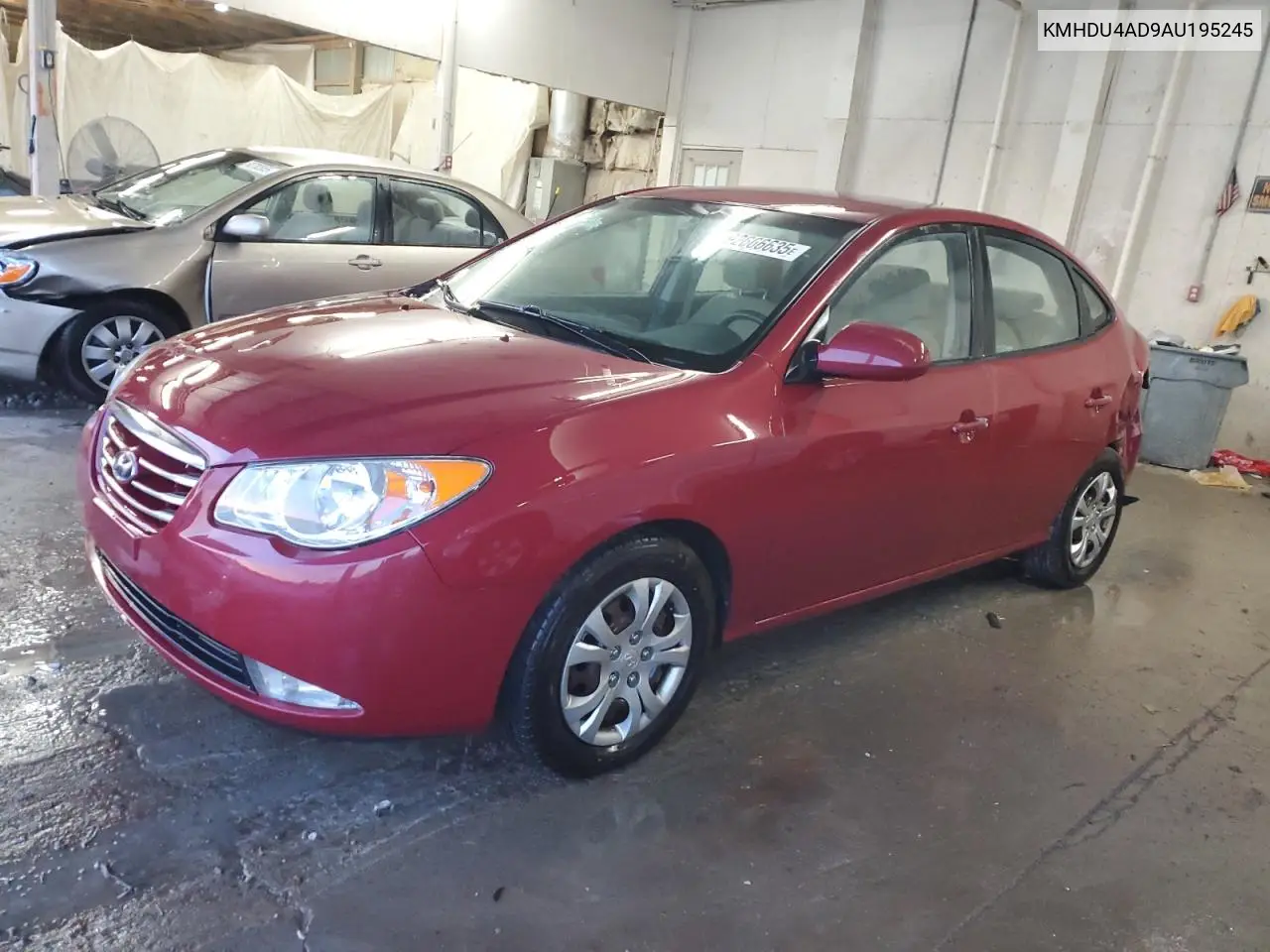 KMHDU4AD9AU195245 2010 Hyundai Elantra Blue