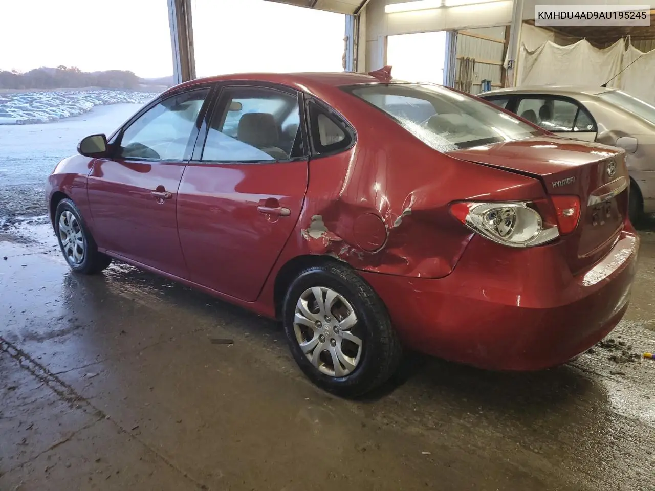 KMHDU4AD9AU195245 2010 Hyundai Elantra Blue