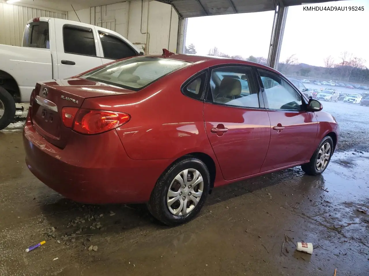 KMHDU4AD9AU195245 2010 Hyundai Elantra Blue