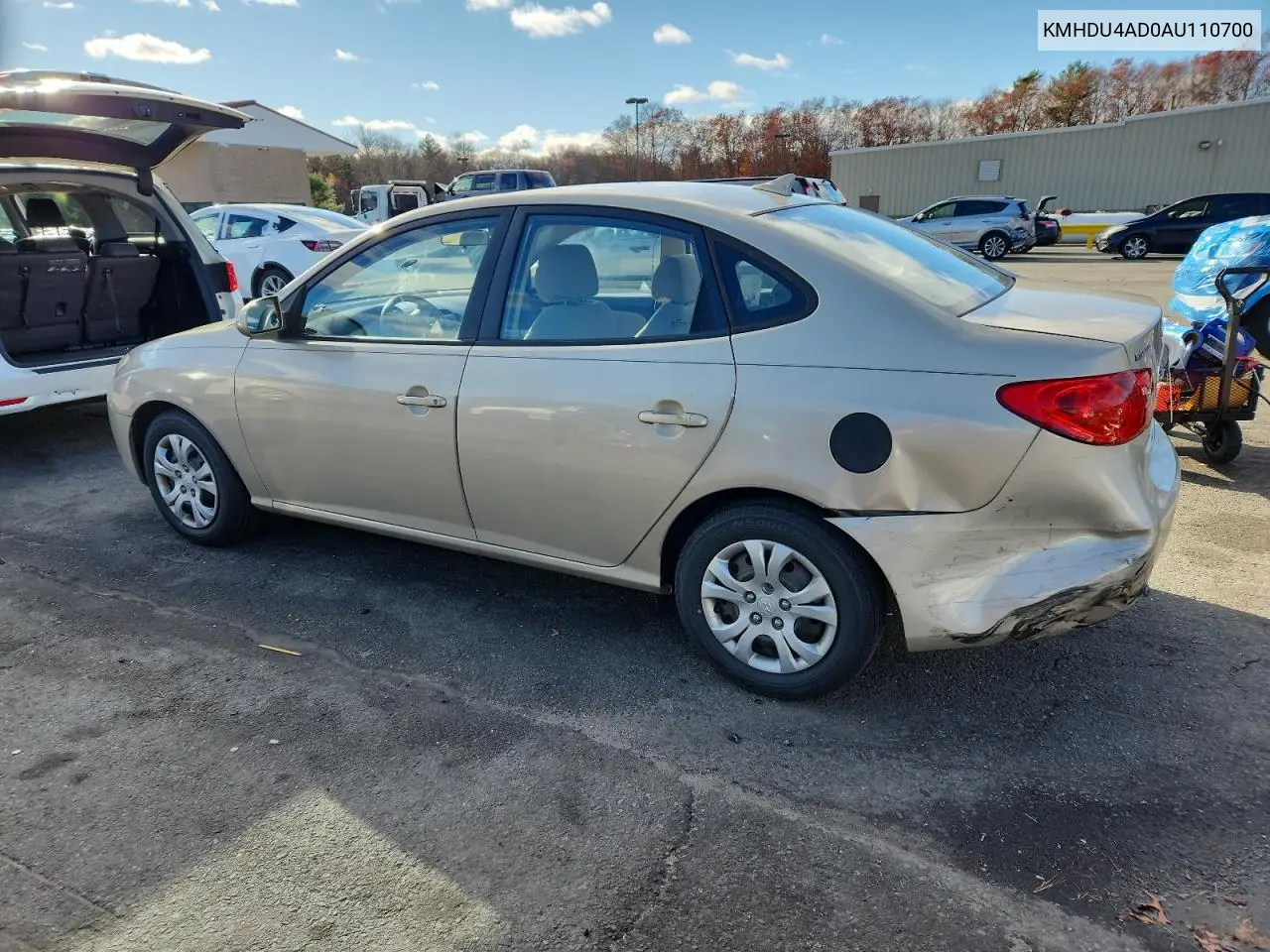 KMHDU4AD0AU110700 2010 Hyundai Elantra Blue