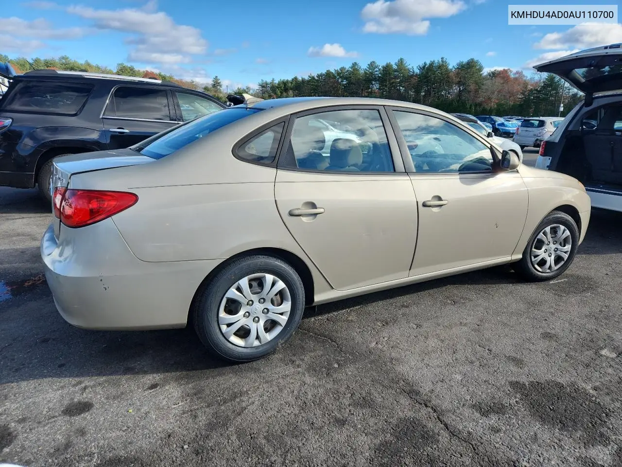 KMHDU4AD0AU110700 2010 Hyundai Elantra Blue
