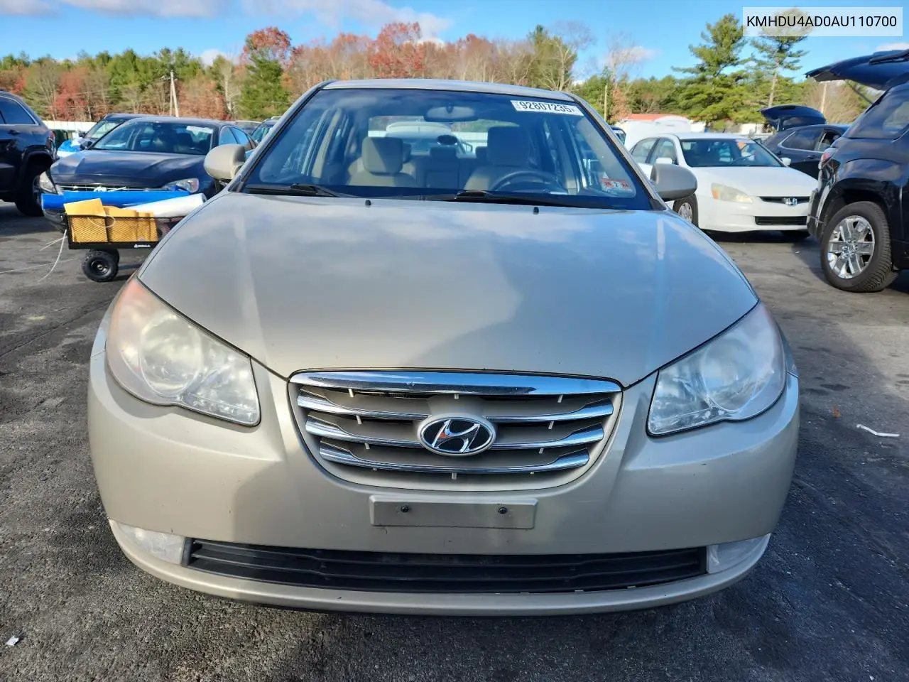 KMHDU4AD0AU110700 2010 Hyundai Elantra Blue