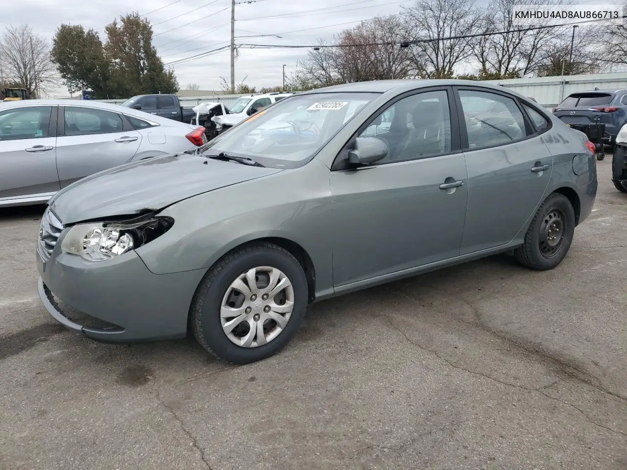 KMHDU4AD8AU866713 2010 Hyundai Elantra Blue