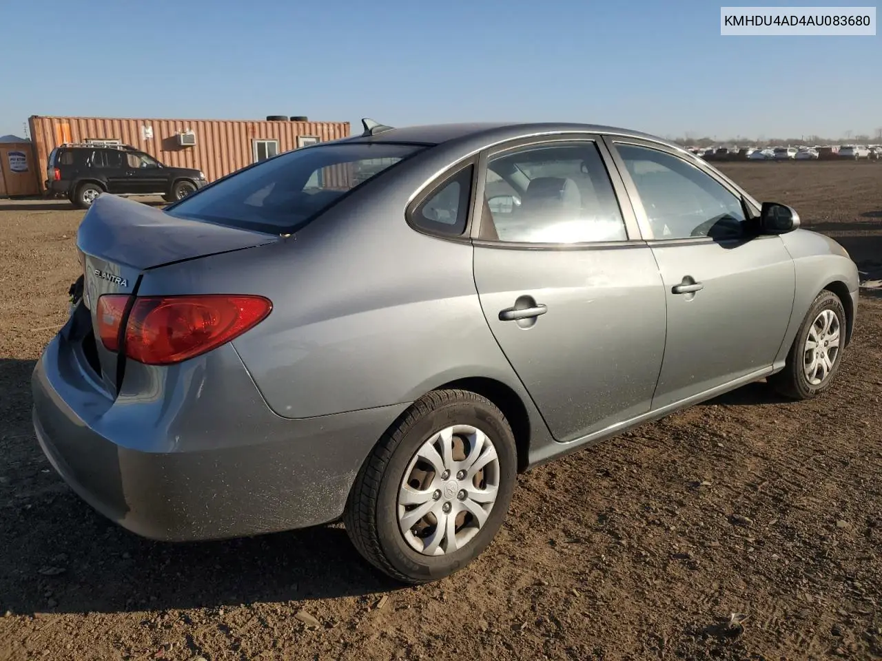 KMHDU4AD4AU083680 2010 Hyundai Elantra Blue