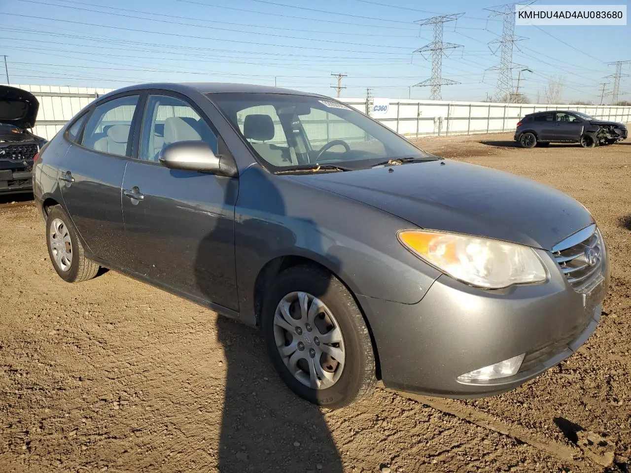 KMHDU4AD4AU083680 2010 Hyundai Elantra Blue