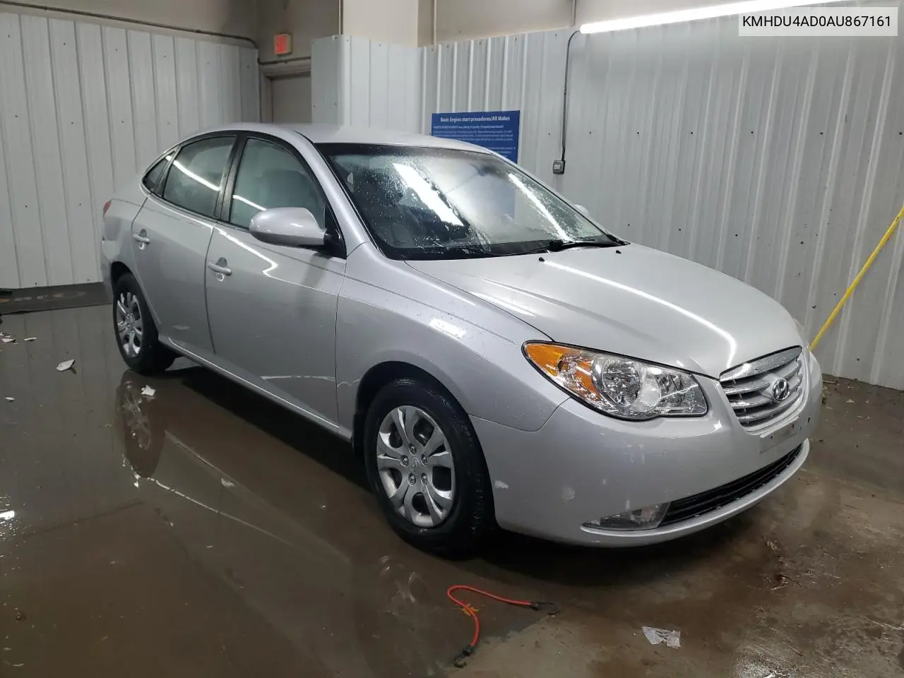 KMHDU4AD0AU867161 2010 Hyundai Elantra Blue