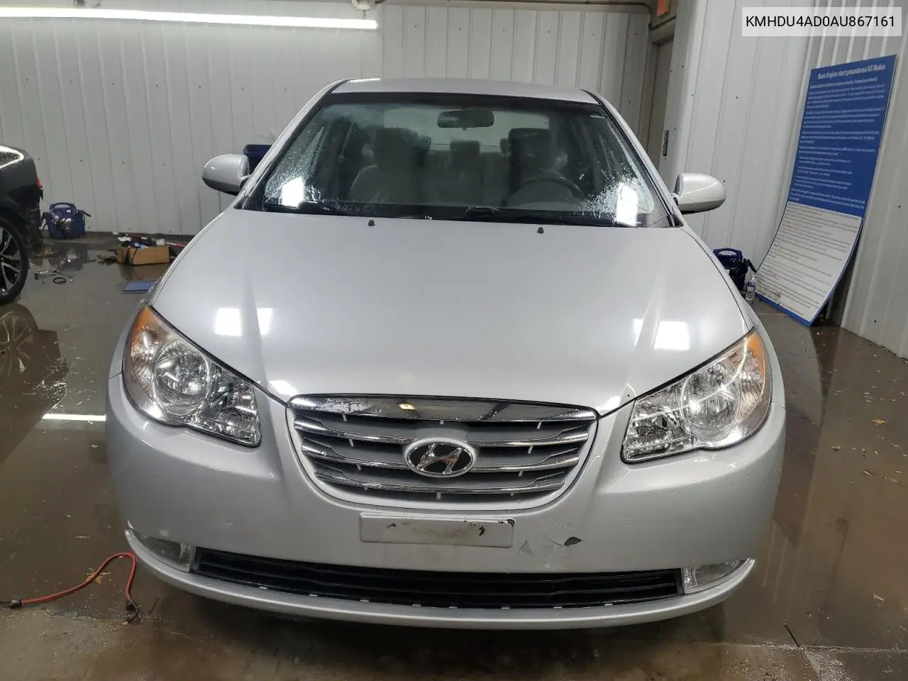 KMHDU4AD0AU867161 2010 Hyundai Elantra Blue