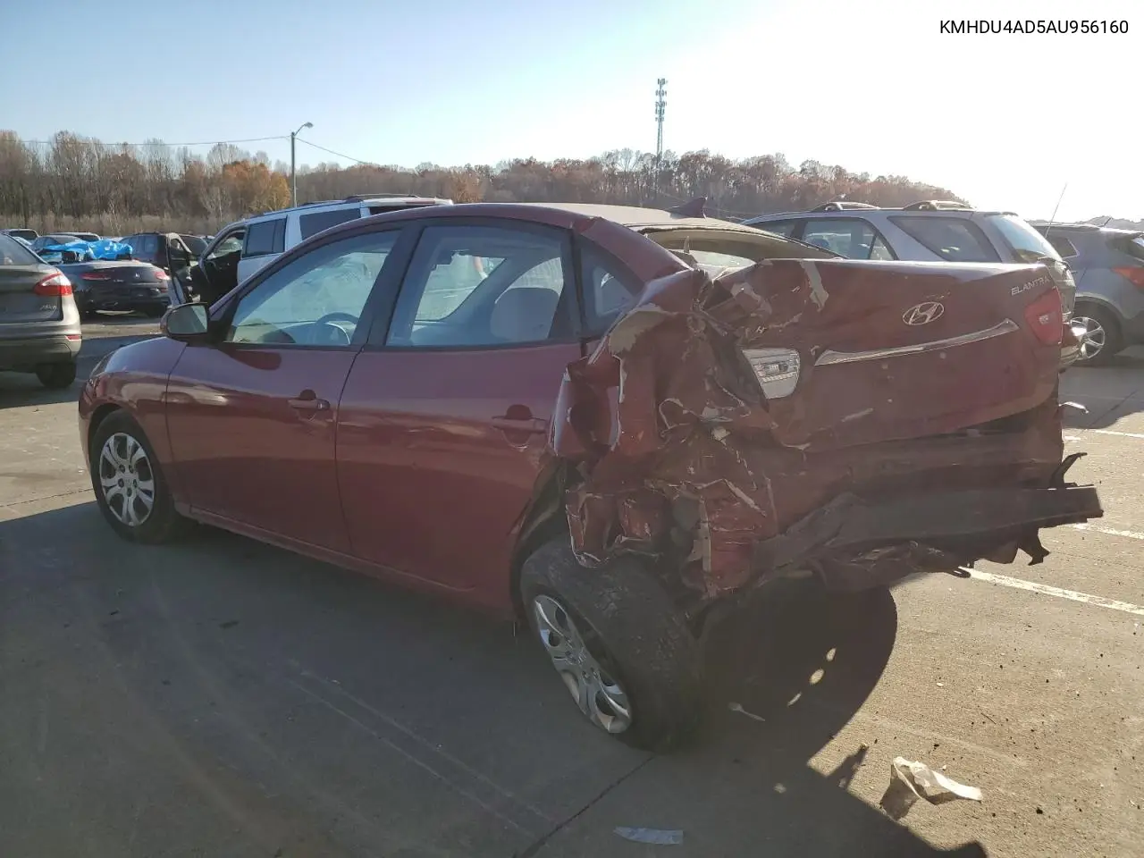 KMHDU4AD5AU956160 2010 Hyundai Elantra Blue