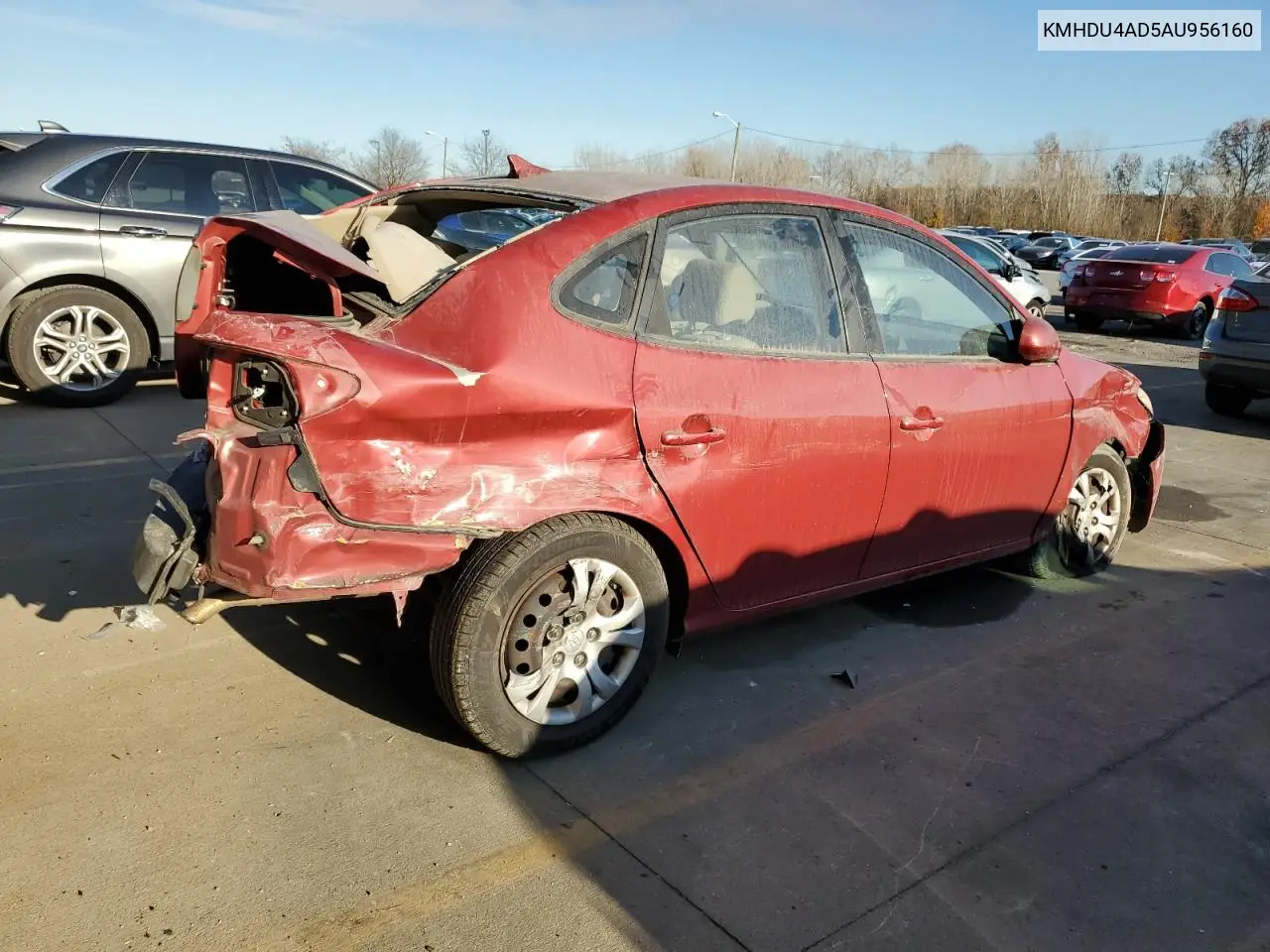 KMHDU4AD5AU956160 2010 Hyundai Elantra Blue
