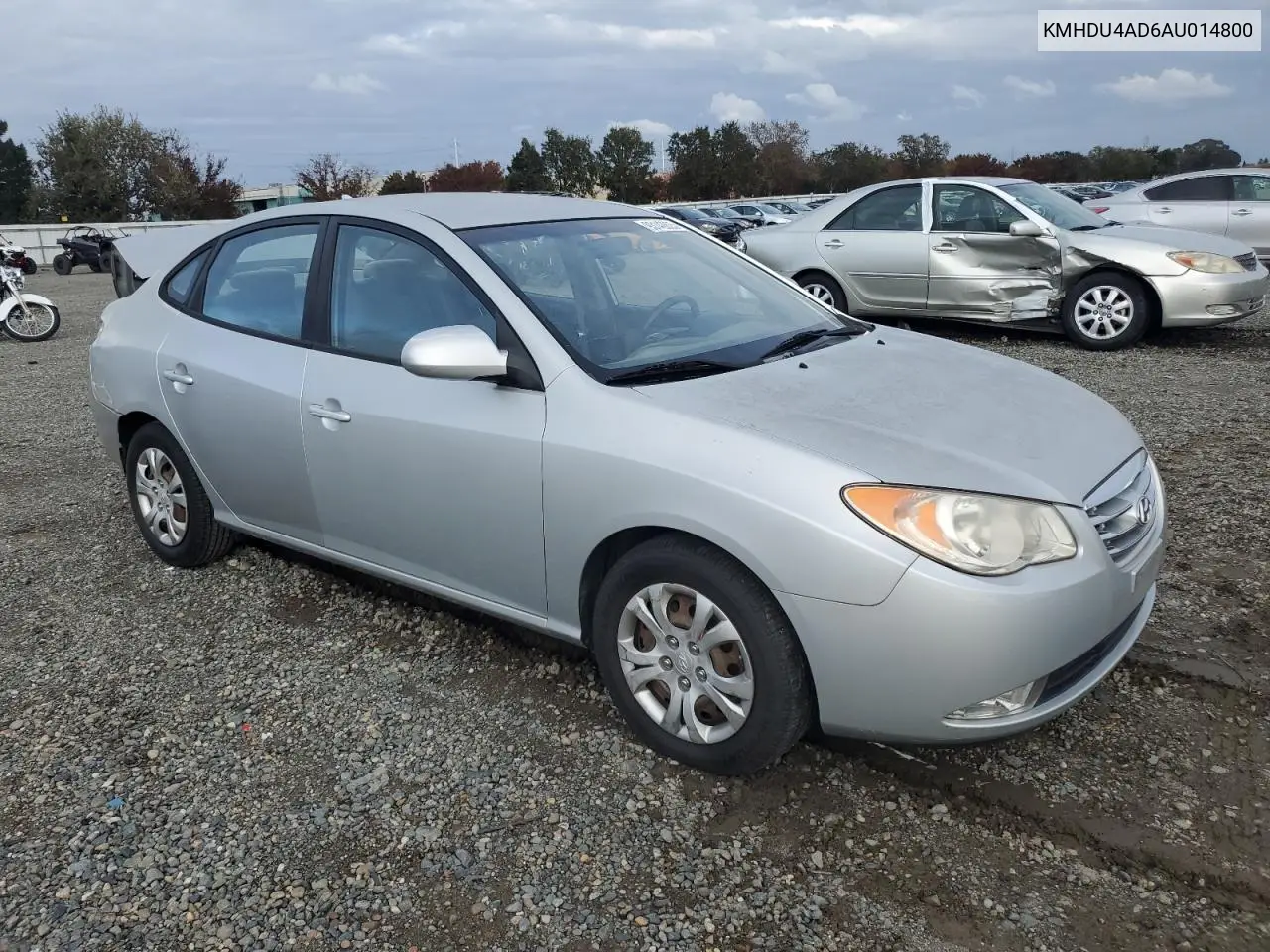 KMHDU4AD6AU014800 2010 Hyundai Elantra Blue