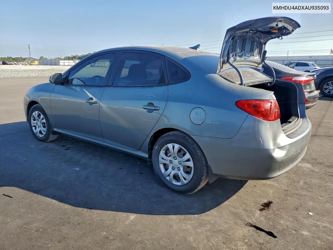 KMHDU4ADXAU935093 2010 Hyundai Elantra Blue