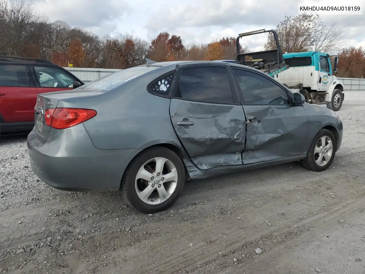 KMHDU4AD9AU018159 2010 Hyundai Elantra Blue