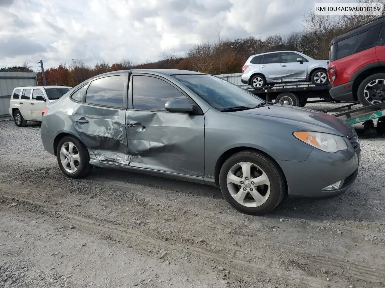 KMHDU4AD9AU018159 2010 Hyundai Elantra Blue