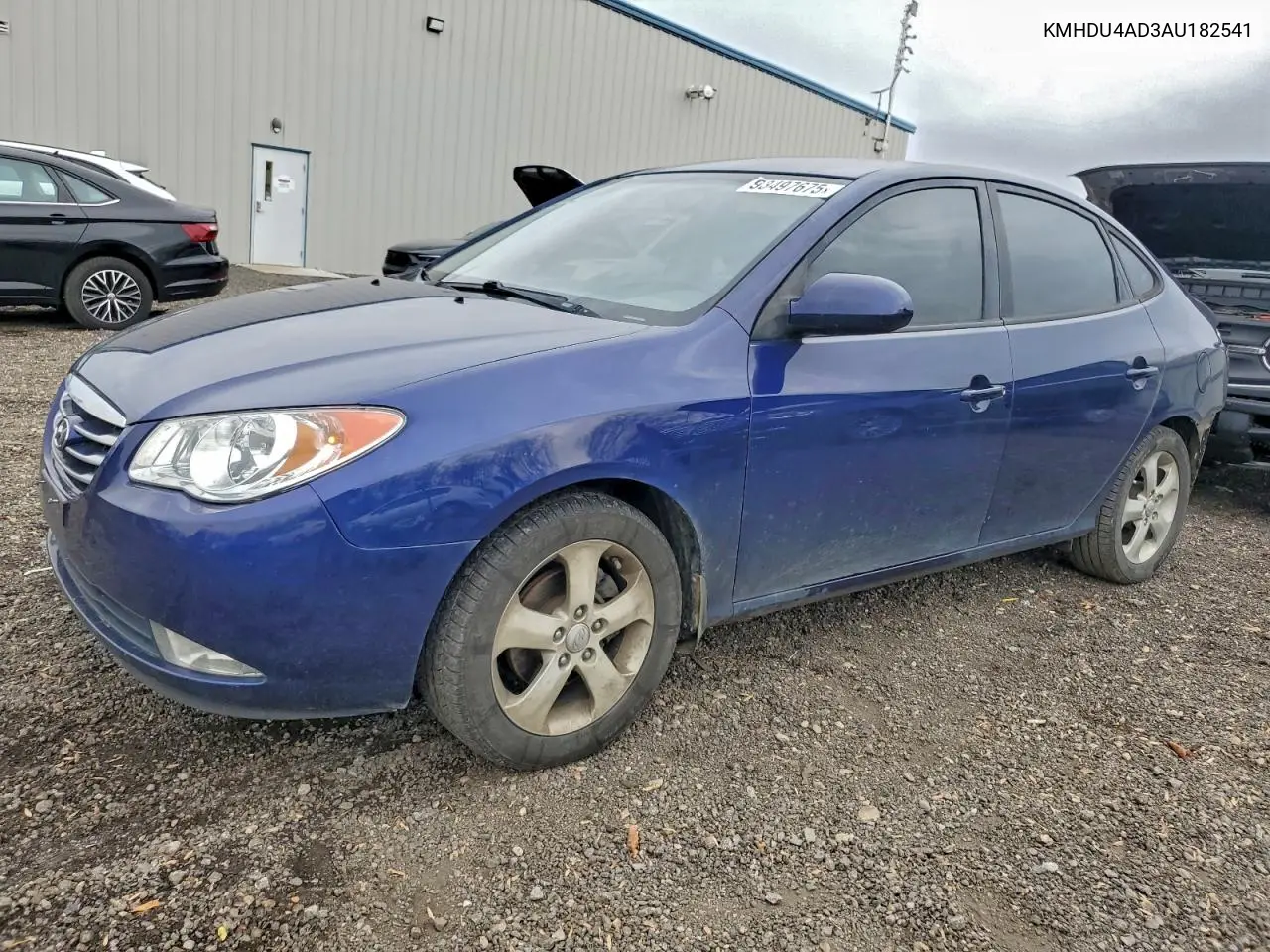 KMHDU4AD3AU182541 2010 Hyundai Elantra Blue