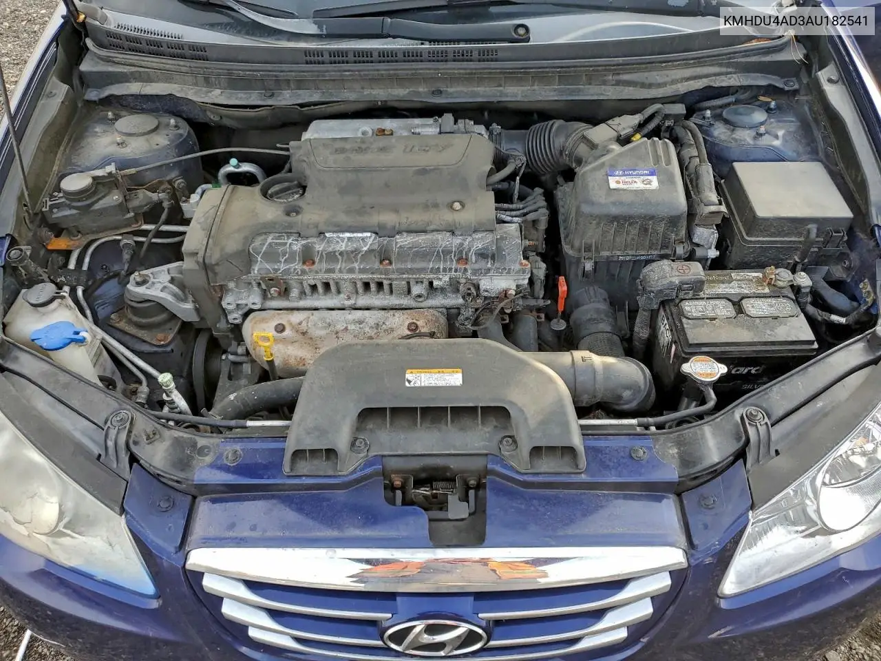 KMHDU4AD3AU182541 2010 Hyundai Elantra Blue