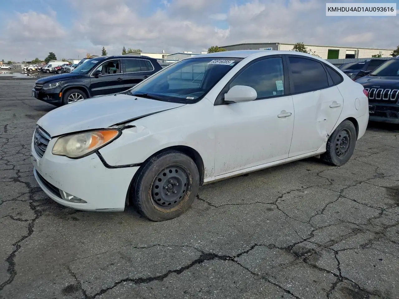KMHDU4AD1AU093616 2010 Hyundai Elantra Blue
