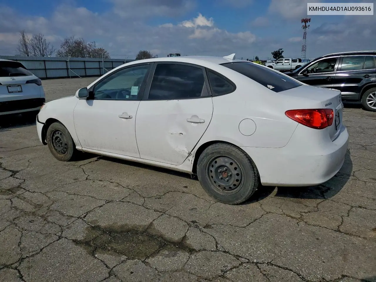 KMHDU4AD1AU093616 2010 Hyundai Elantra Blue