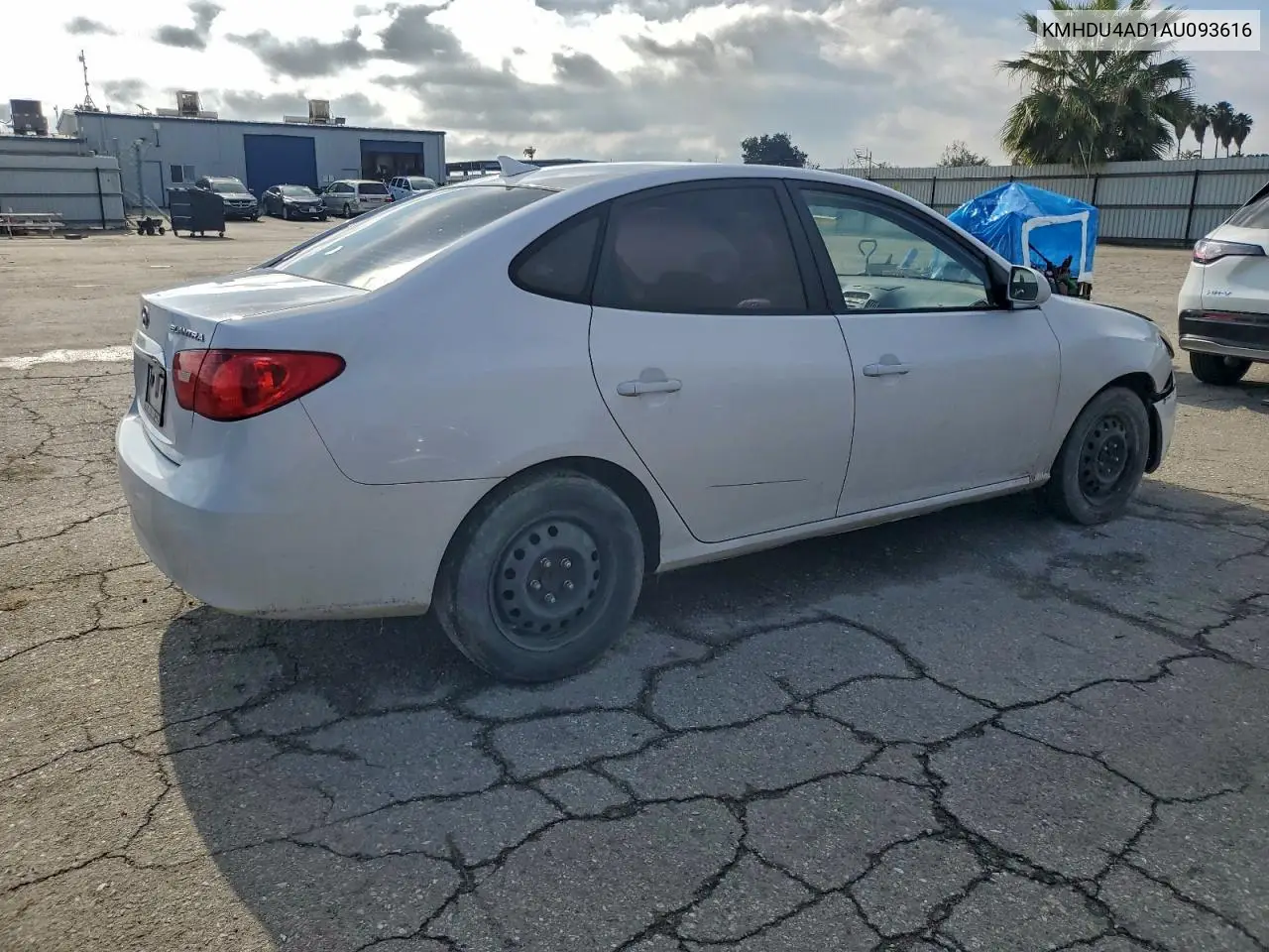KMHDU4AD1AU093616 2010 Hyundai Elantra Blue