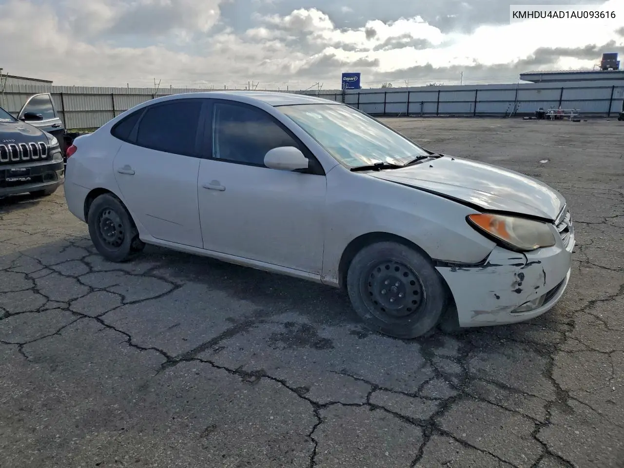 KMHDU4AD1AU093616 2010 Hyundai Elantra Blue
