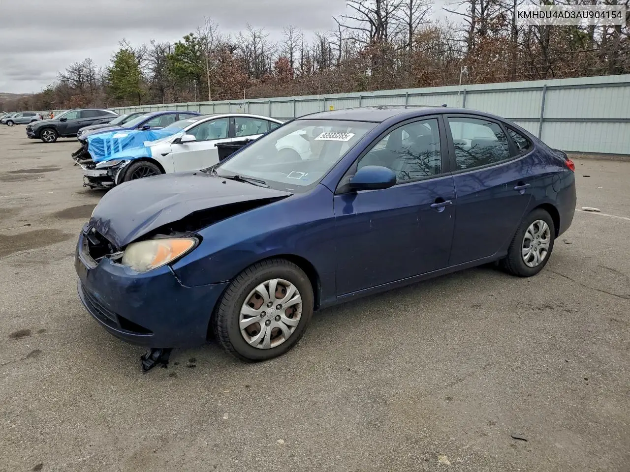 KMHDU4AD3AU904154 2010 Hyundai Elantra Blue