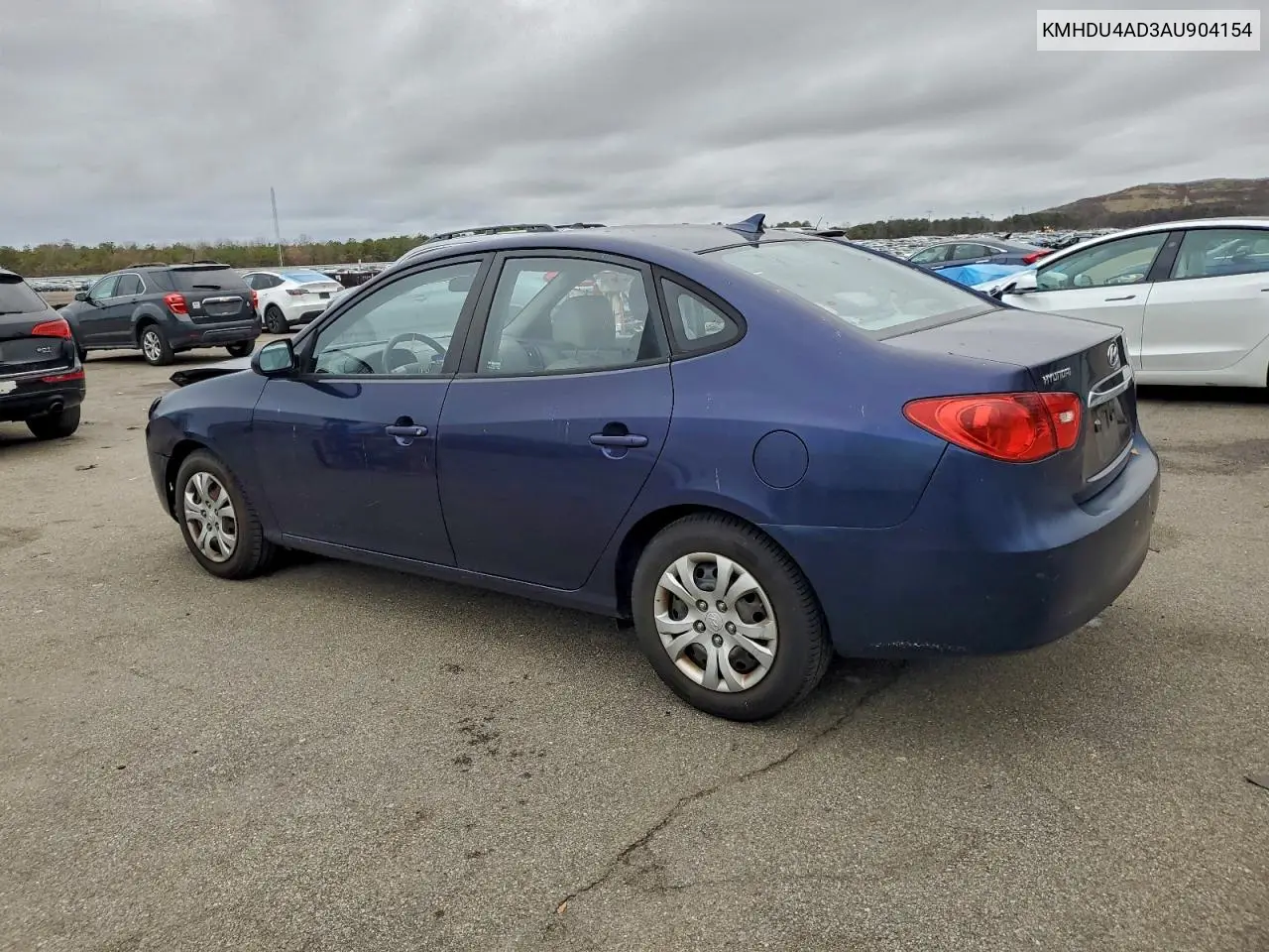 KMHDU4AD3AU904154 2010 Hyundai Elantra Blue