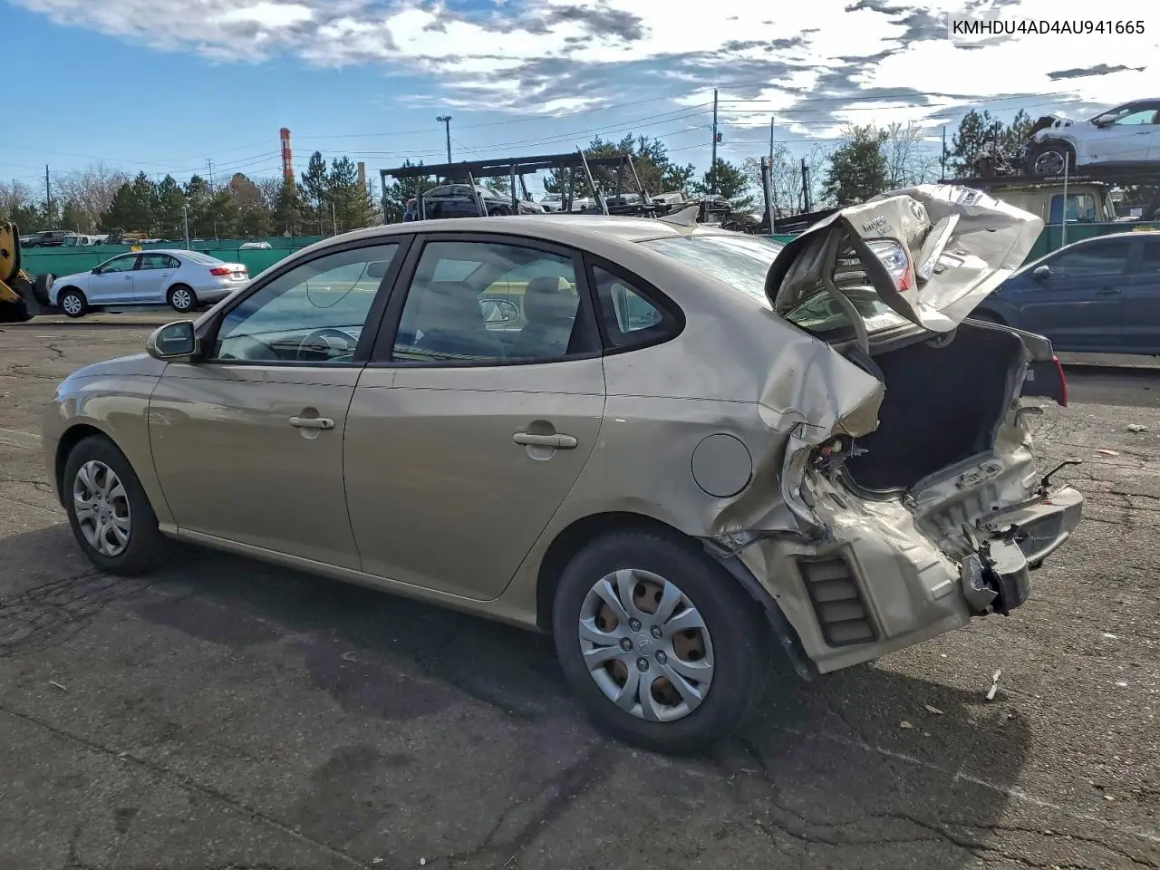KMHDU4AD4AU941665 2010 Hyundai Elantra Blue