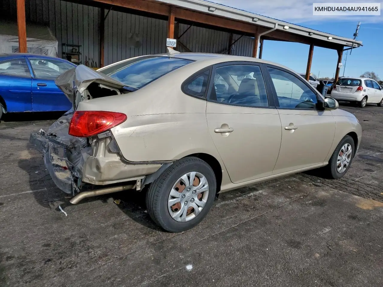 KMHDU4AD4AU941665 2010 Hyundai Elantra Blue