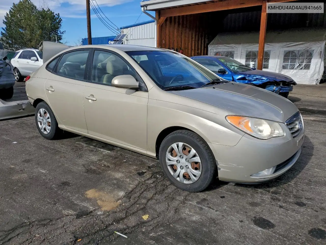 KMHDU4AD4AU941665 2010 Hyundai Elantra Blue