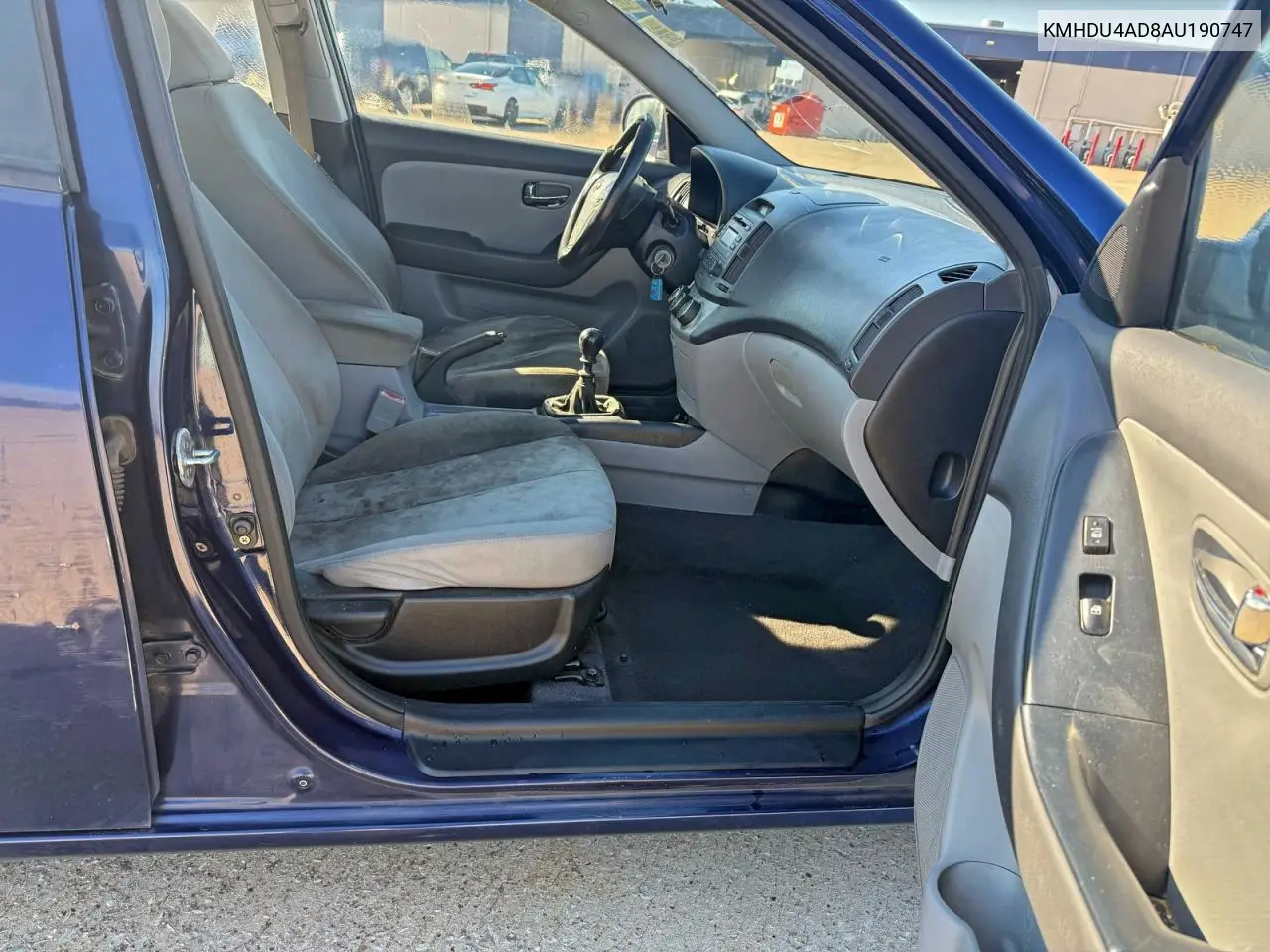 KMHDU4AD8AU190747 2010 Hyundai Elantra Blue