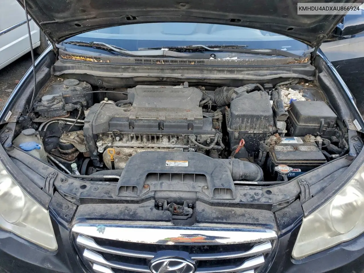 KMHDU4ADXAU866924 2010 Hyundai Elantra Blue
