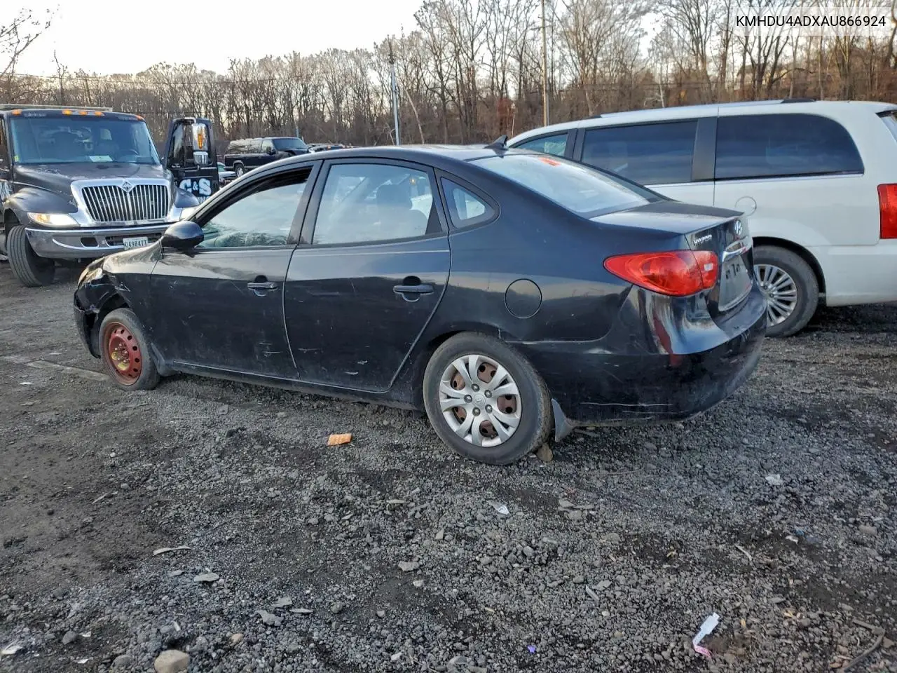 KMHDU4ADXAU866924 2010 Hyundai Elantra Blue